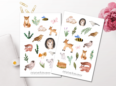 Waldtiere Sticker Set